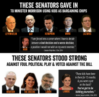 These Senators gave in
