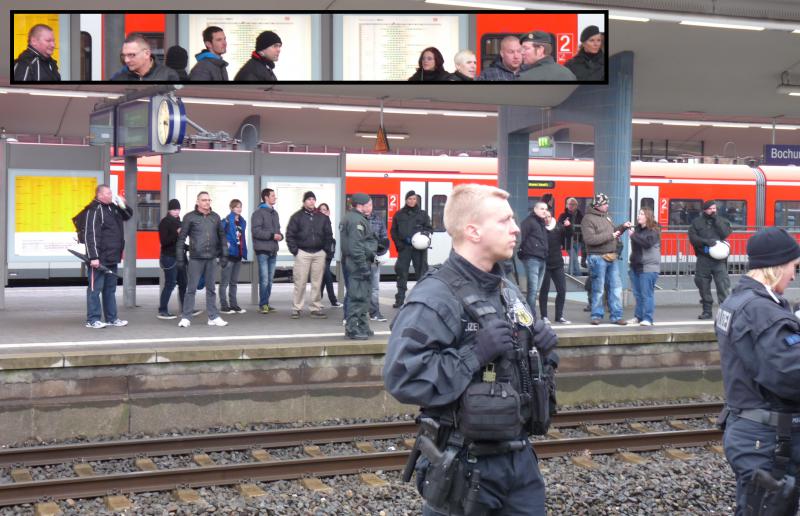 Übersicht Nazikundgebung Bochum (Abreise HBF Richtung westl. Ruhrgebiet)