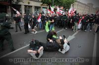 Bankel beim Demo Versuch in Kreuzberg