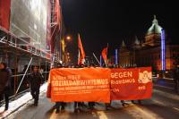 Demonstration am 25. Januar 2013 in Leipzig unter dem Motto "Gegen jeden Sozialdarwinismus" von der AG Sozialdarwinismus und "Rassismus tötet!" 