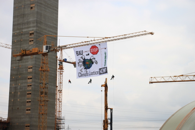 Besetzung einer Kohlekraftwerk-Baustelle in Mannheim, Sommer 2010