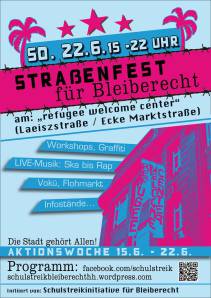 Strassenfest für Bleiberecht von Lampedusa