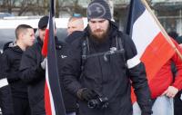 Kai Mose als “Anti-Antifa-Fotograf” beim Aufmarsch von “Die Rechte” am 18. März 2017 in Leipzig. Mehrere seiner Bilder wurden später auf der Naziseite “Wir für Leipzig” veröffentlicht. Foto: Lionel C. Bendtner