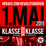 Banner zum revolutionären 1. Mai