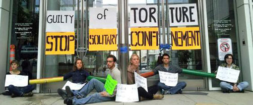 Blockade des Elihu M. Harris State Building in Oakland