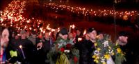 Lars Bergeest an der Spitze des Neonazi-Aufmarschs in Salem 2007