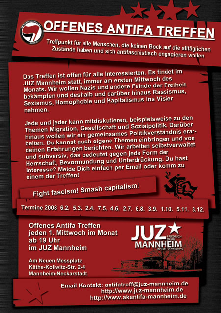 Offenes Antifa Treffen in Mannheim