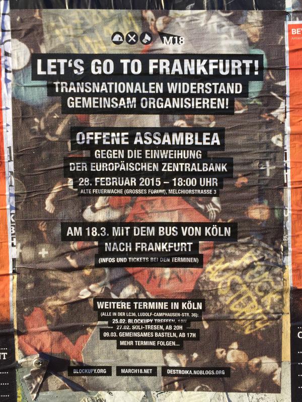 Plakat "Cologne goes Frankfurt"