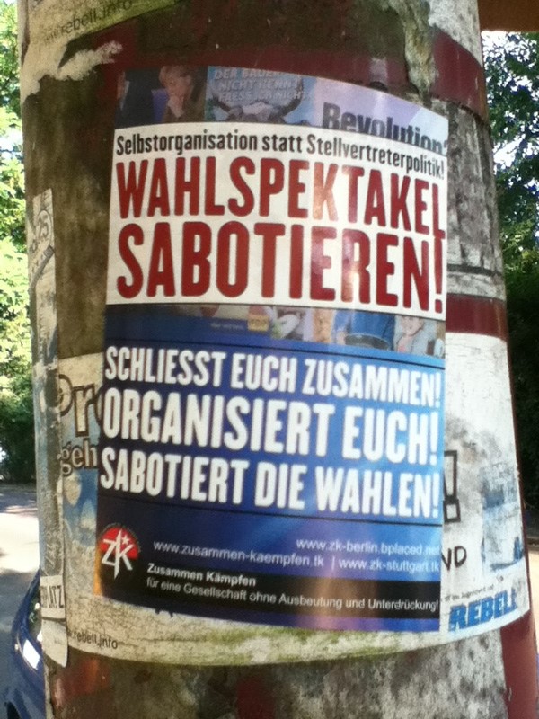 Wahlspektakel sabotieren