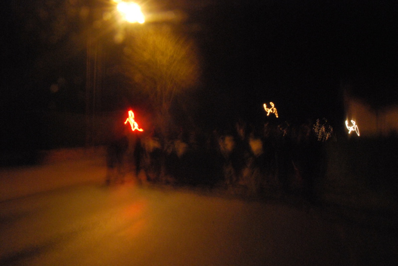 Spontandemonstration auf dem Weg zum Roessle