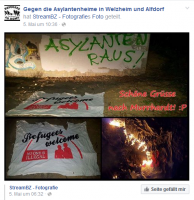 Anti-Flüchtlingsseite Welzheim und Alfdorf