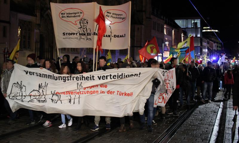Demonstration in der Kaiserstraße Heilbronn