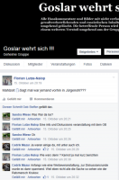 Lutze-Nalop fragt in der rechten Gruppe "Goslar wehrt sich" nach Einschätzungen einer Bürgerveranstaltung im Oktober 2015