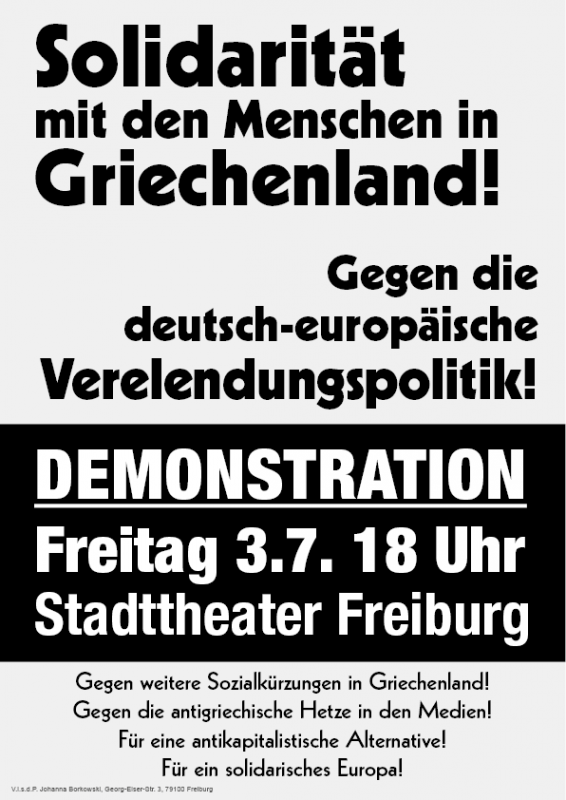 Solidarität mit den Menschen in Griechenland