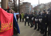 polizei blockiert ebenfalls