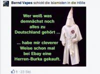 KKK auf Pegida Dreiländereck FB Seite