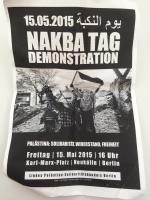 Nakba Demo Berlin, Aufruf Vorderseite