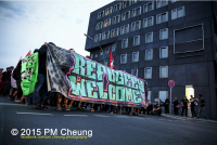 Frontbanner Refugees welcome, Quelle: pm_cheung