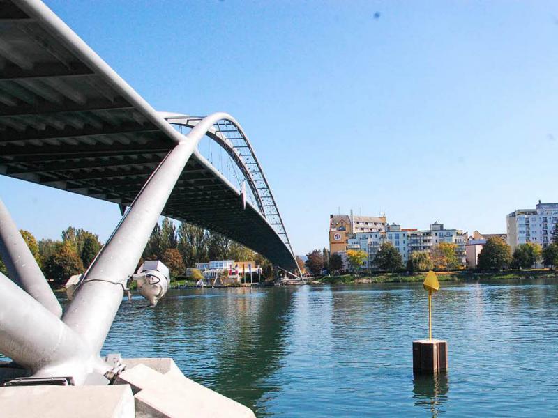 Den Weg über die Dreiländerbrücke nach Friedlingen wollen die Autonomen den Rechten am 24. September mit der Aufforderung „Nazis ins Wasser schubsen“ offensichtlich verwehren.