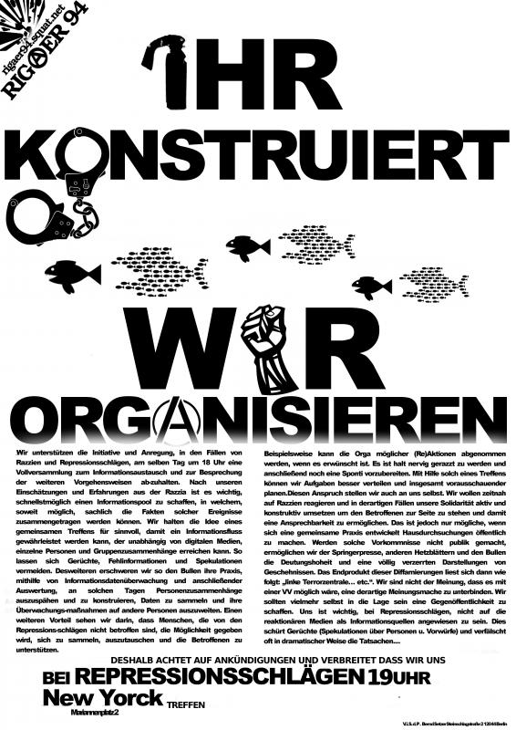 Ihr konstruiert, wir organisieren