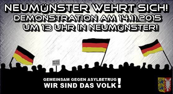 Nazi-Werbung für die Demo am 14.11.