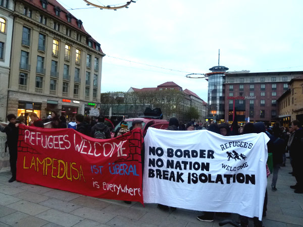 Demonstration gegen Rassismus in Erfurt