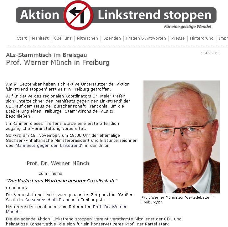 "Aktion Linkstrend stoppen" - Treffen Freiburg 18.11.2011