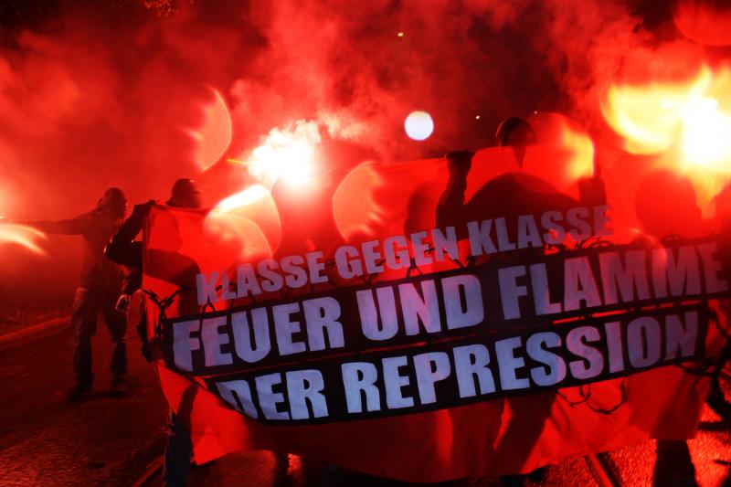 demonstration gegen repression leipzig