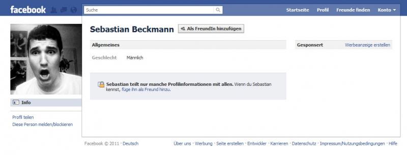 Sebastian Beckmann auf FaceBook am 12.05.11