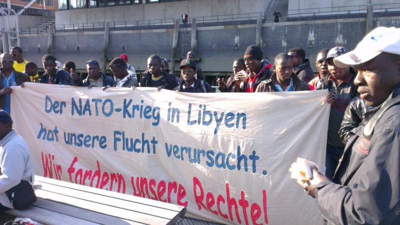 PROTEST DURING THE "Kirchentag" in HAMBURG