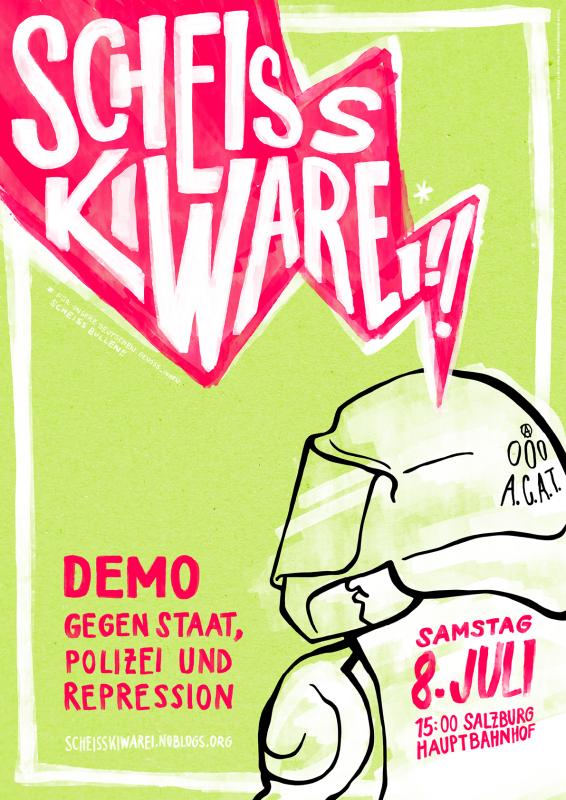 Scheiss Kiwarei! Demo Plakat