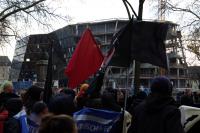 Demo vor Neubau der Uni-Bibliothek