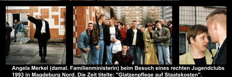 Merkel 1993 in Magdeburg, "Glatzenpflege auf Staatskosten"