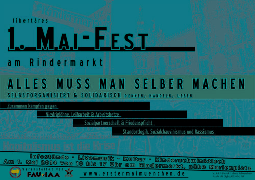 Plakat Libertäres 1. Mai Fest