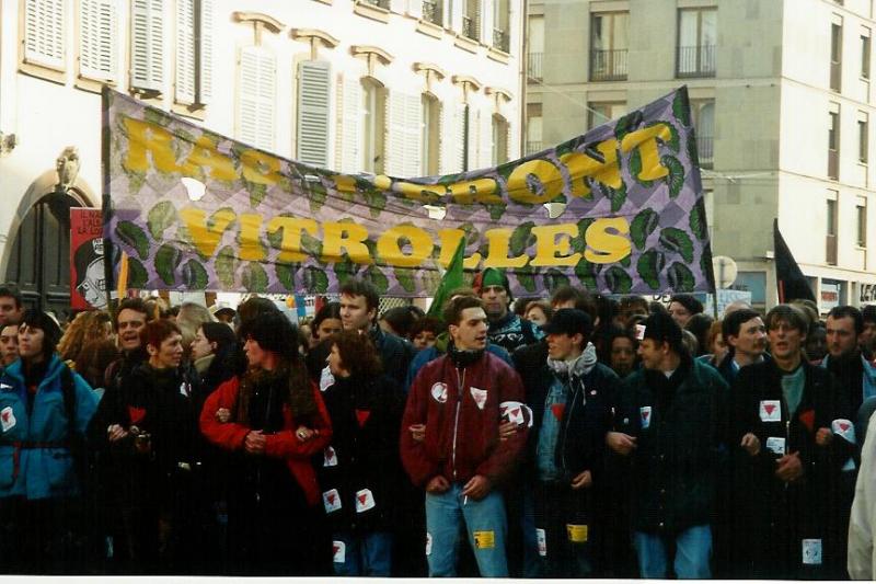 29. März 1997 Strassbourg I Demonstration gegen den FN (Foto: Antifa, die kleinen Strolche)