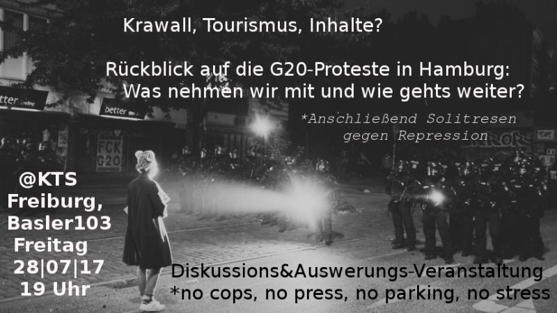 Auswertungsveranstaltung zu G20-Protest in Hamburg 