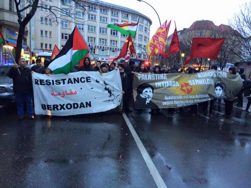 Demonstration "Freiheit für Kurdistan und Palästina", 15.11.2015, Berlin Neukölln