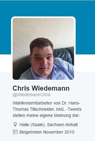 Twitter-Profil Chris Wiedemann