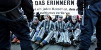 Kein Vergessen: Antifaschistische Demonstranten in Magdeburg. Bild: dpa