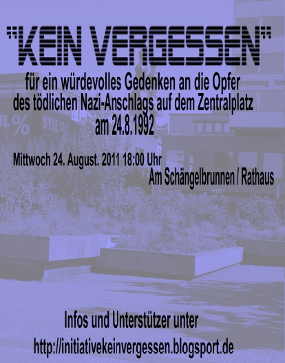 Initiative Kein Vergessen - Kundgebung, 24.08.1992