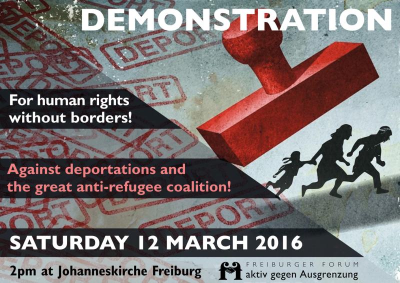 Demo: Für grenzenlose Menschenrechte – Gegen Abschiebungen und die große Anti-Flüchtlings-Koalition 2