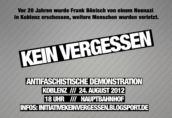 Initiative Kein Vergessen - 24.08.2012
