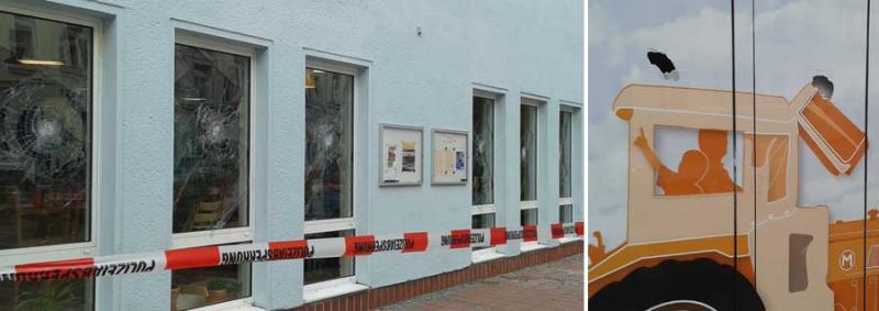 Die Schaufenster an einem Biomarkt in Leipzig-Connewitz wurden in der Nacht zu Dienstag beschädigt. Es entstand ein Schaden von etwa 3000 Euro.