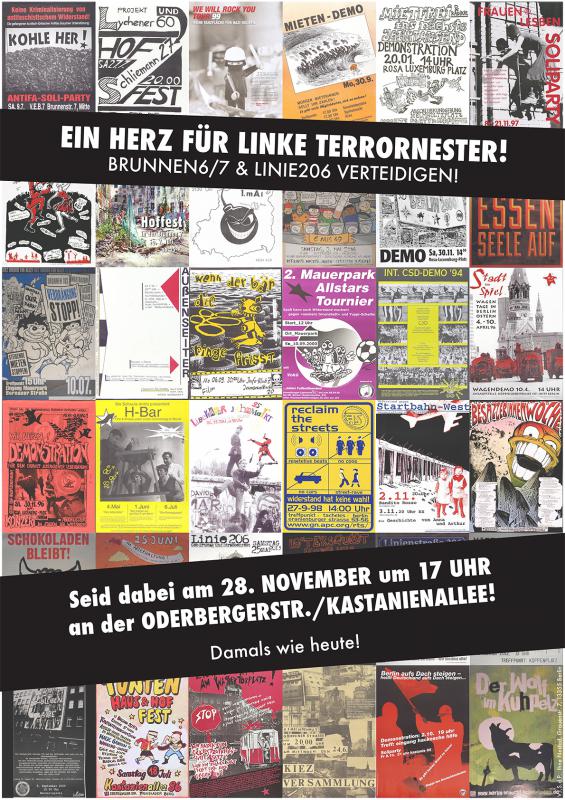 Poster: Ein Herz für linke Terrornester