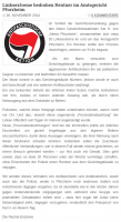 Text von Maximilian Reich für „Die Rechte“ über einen Prozess gegen einen Linken im November 2014 in Pforzheim