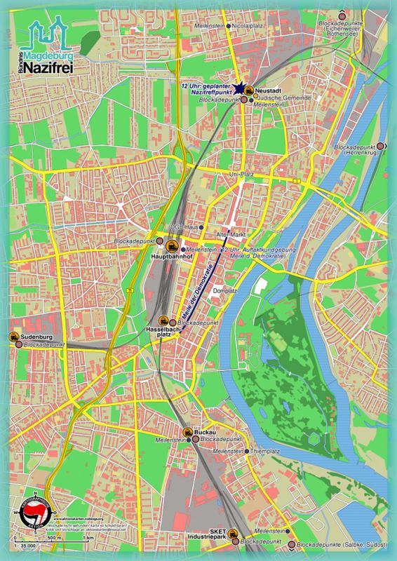 Vorläufige Karte, Magdeburg, Stand der Anmeldungen bis zum 29.12.2013