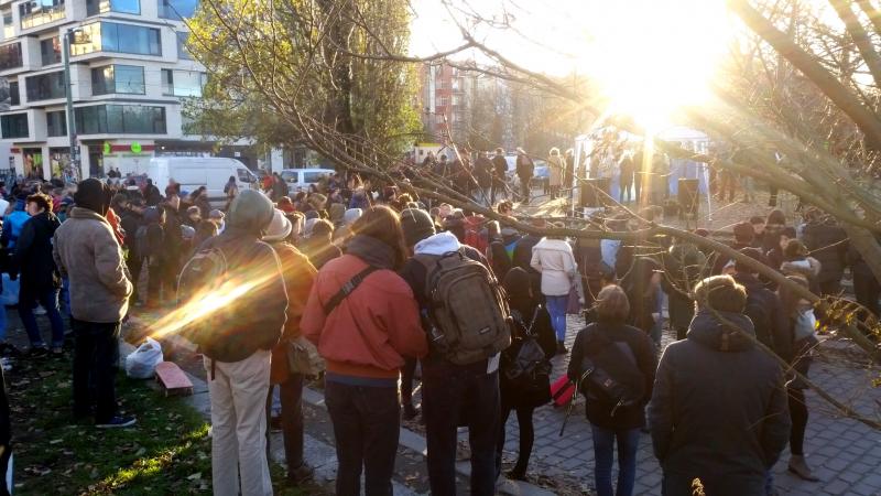 Antirassistische Kundgebung im Mauerpark am 27.11.2016