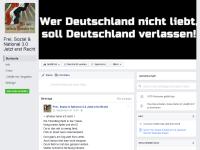 Screenshot, Facebookseite „Frei, Sozial & National 3.0“