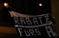 »Rabatz fürs AZ«: spontane Solidaritätsaktion in der Bergheimer Straße