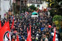 Proteste gegen den NPD-Bundesparteitag in Weinheim